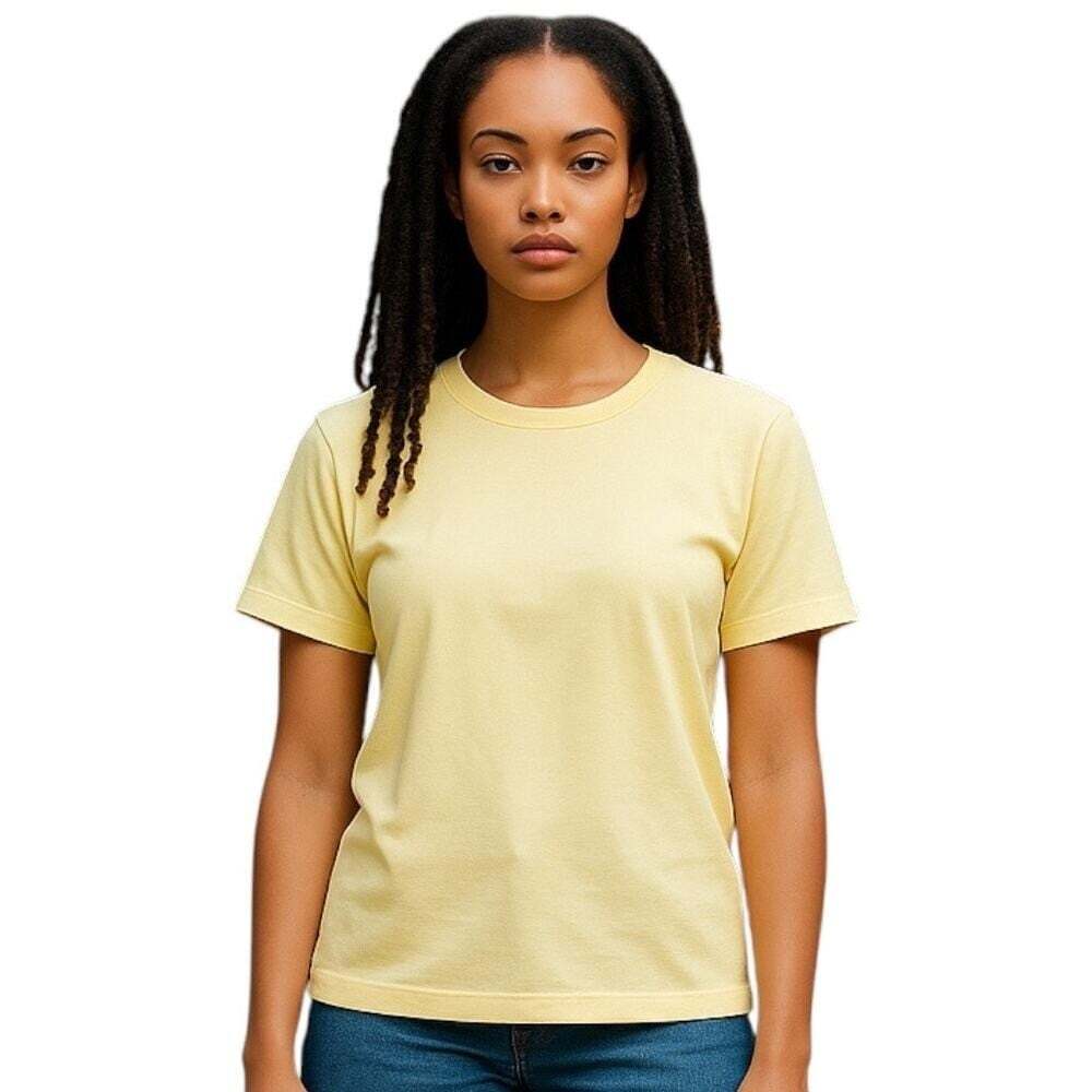 Albion Women's Yellow Crew Neck Short Sleeve T-Shirt Size M